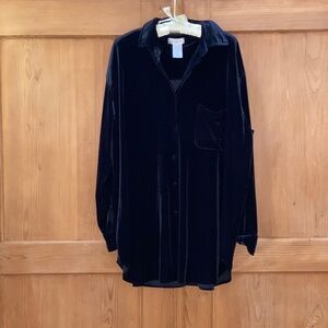 Elegant Black Velour Tunic Sz 1X from Jones New York Sport